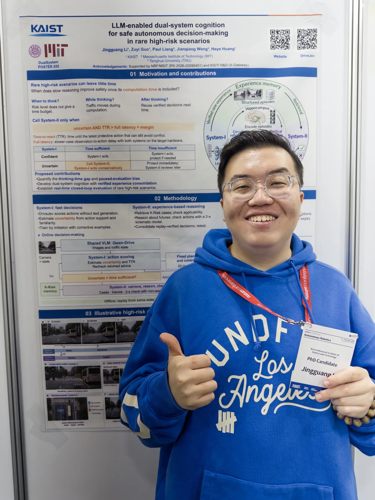 Researcher presenting a poster at the Nature Conference on Autonomous Robotics
