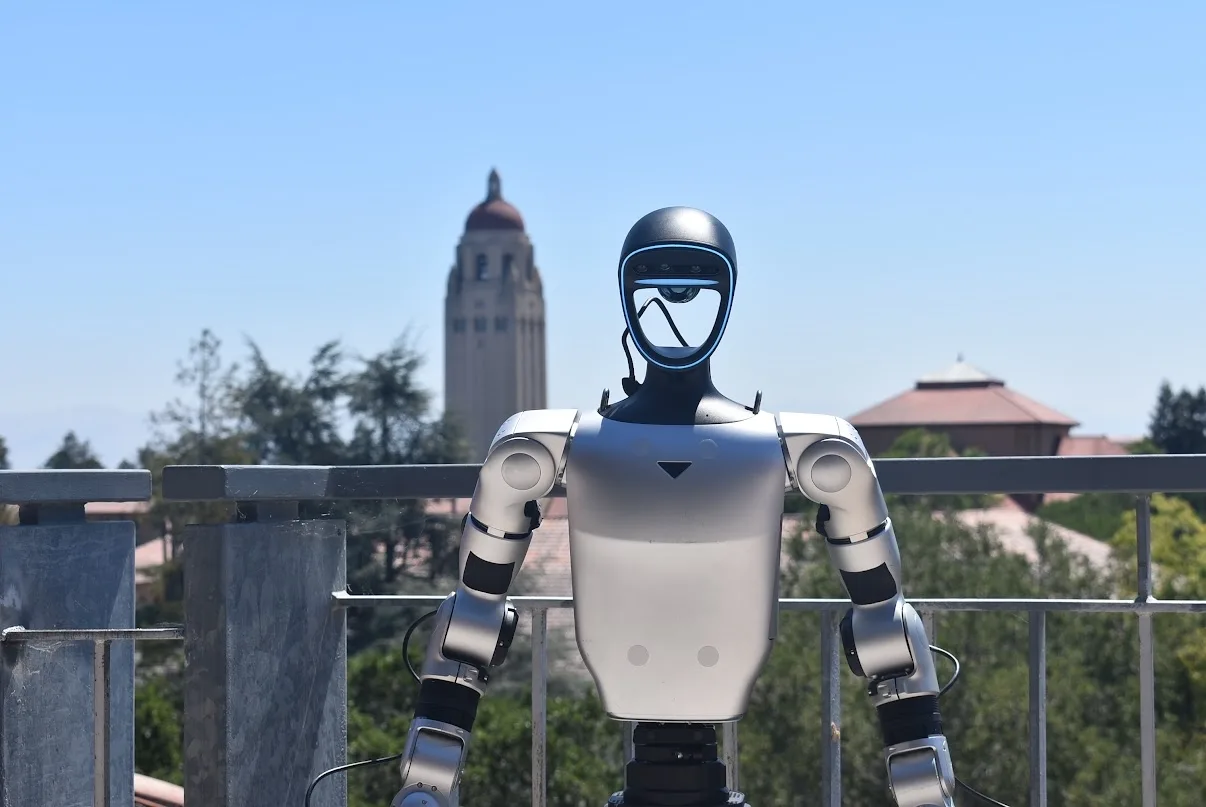 Unitree G1 humanoid robot outdoors
